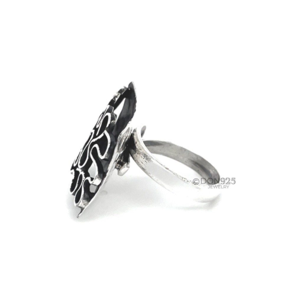 New! Sterling Silver Rectangle Ring: Big Geometri… - image 3